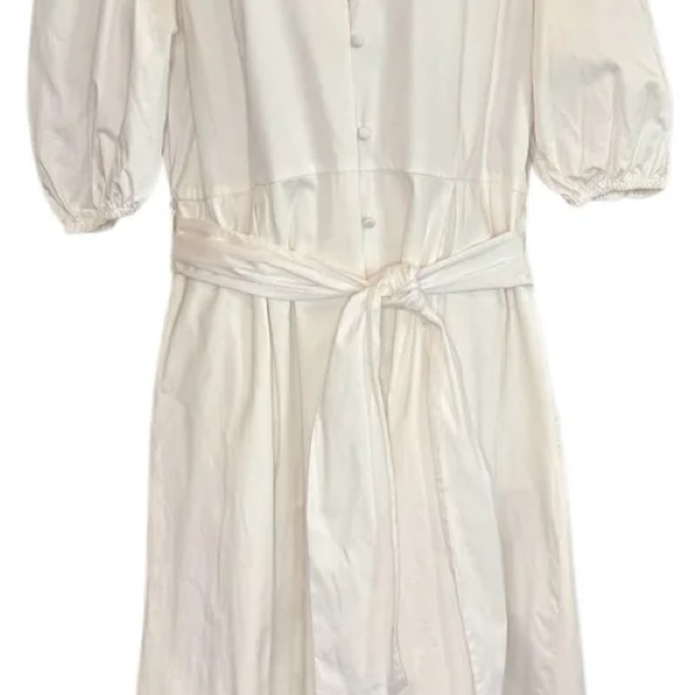 Ted Baker Cream Button-Up Midi Dress